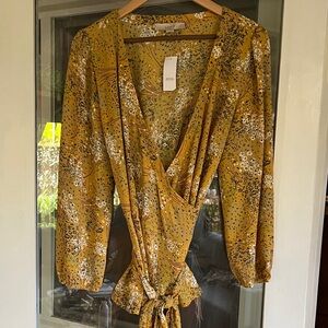 Loft Wrap Floral Blouse